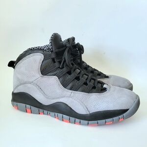 Nike Air Jordan 10 Retro Cool Grey Infrared Black Men's 8 8310805-023